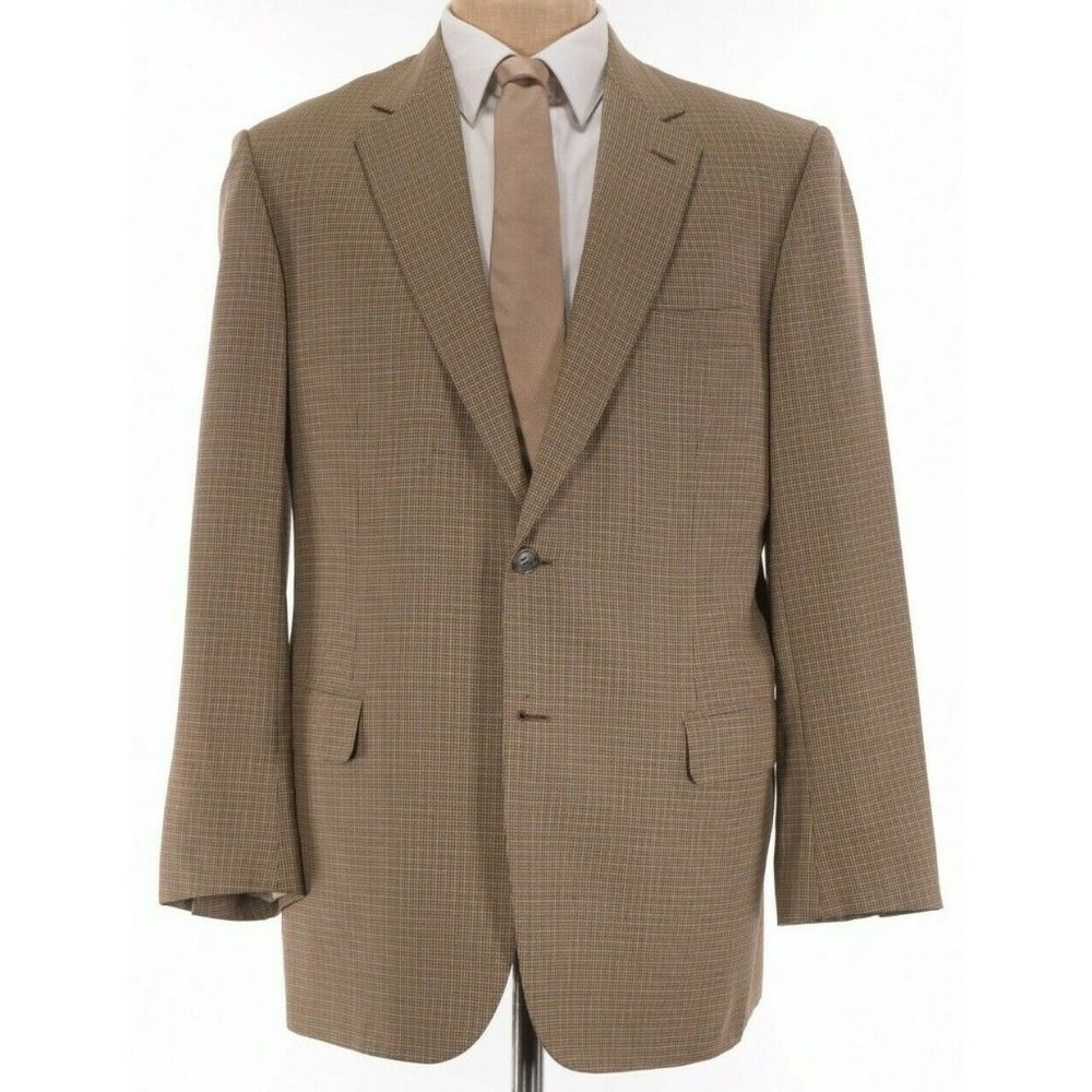 Brioni Current Sport Coat Size 44R in Tan Gold